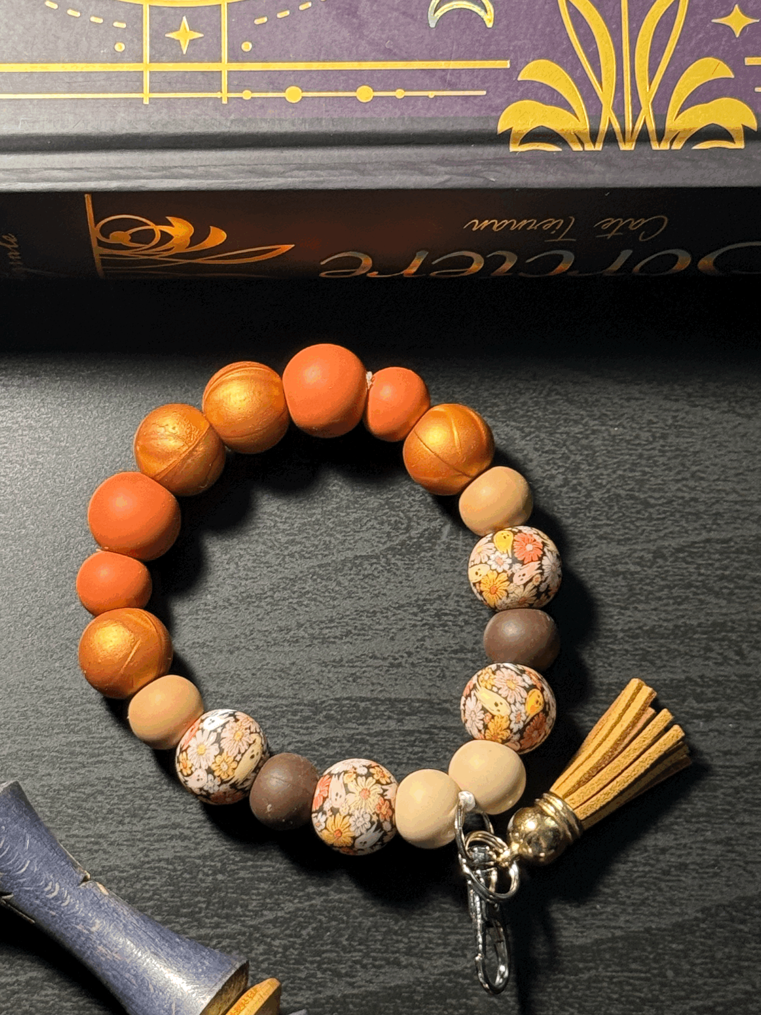 Porte-clé à perles rond - Modèle PCPR008