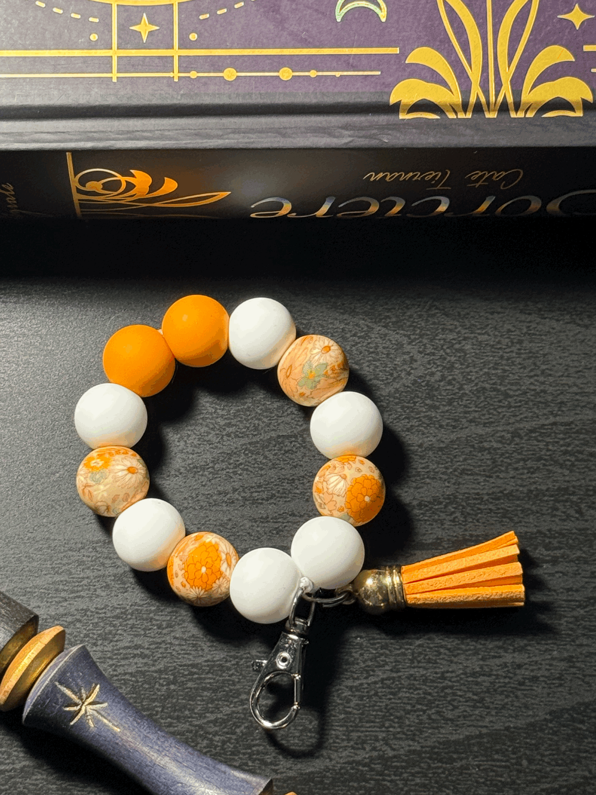 Porte-clé à perles rond - Modèle PCPR006