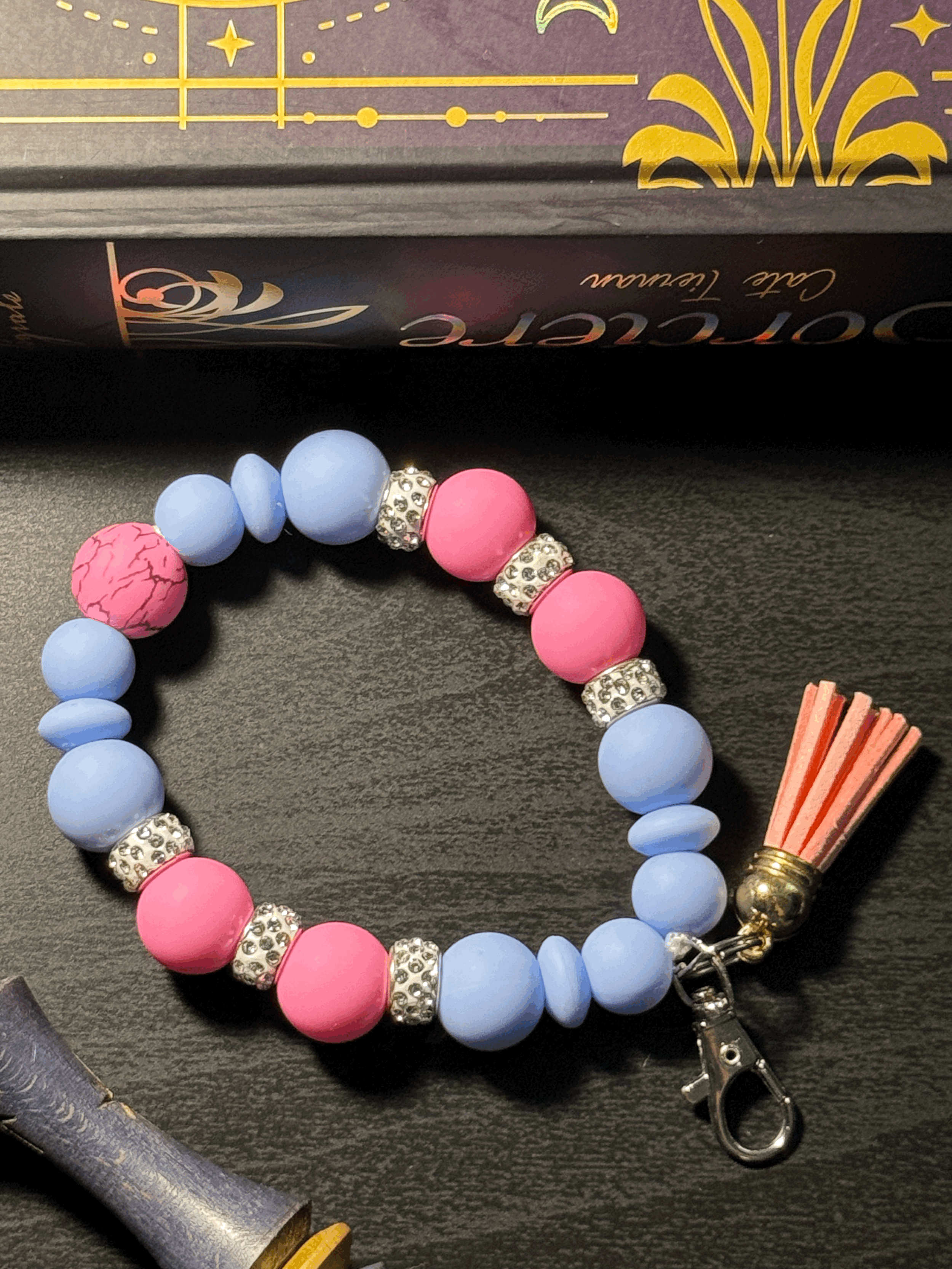 Porte-clé à perles rond - Modèle PCPR015