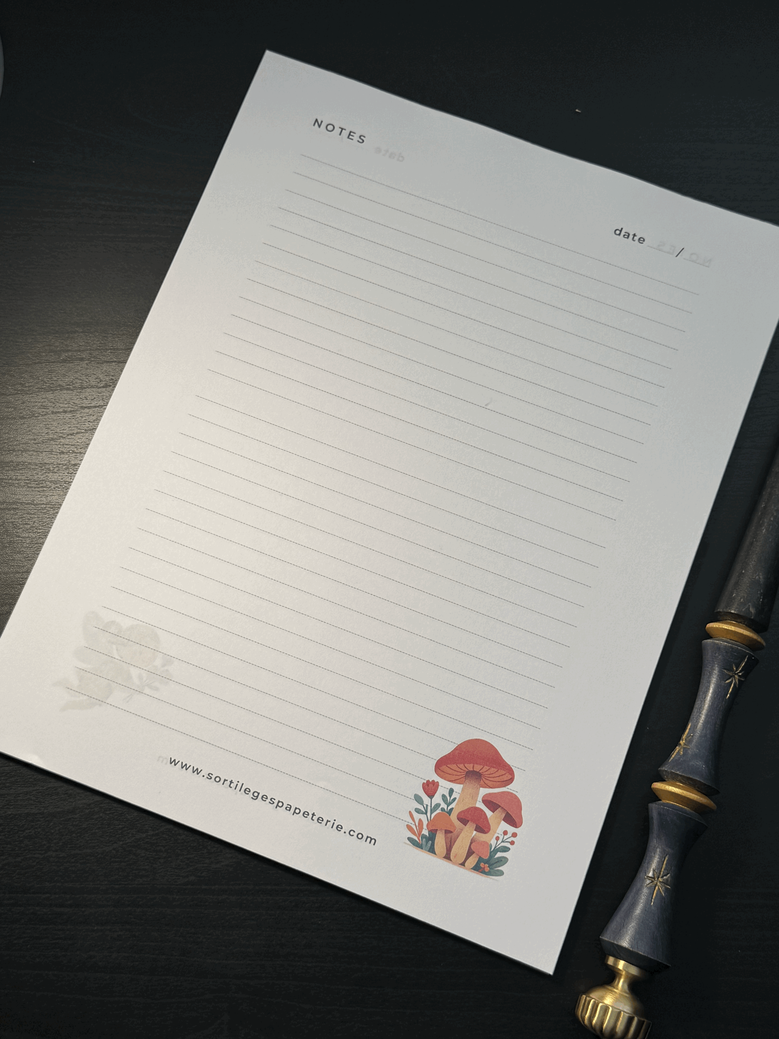 Note Pad - Fée et Champignons