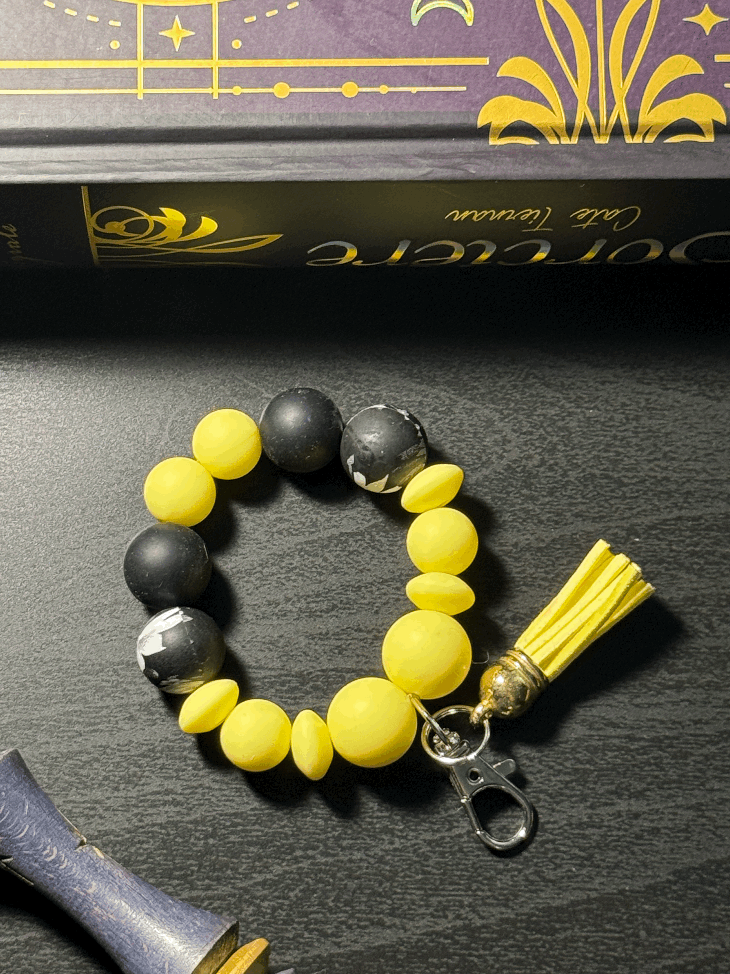 Porte-clé à perles rond - Modèle PCPR018