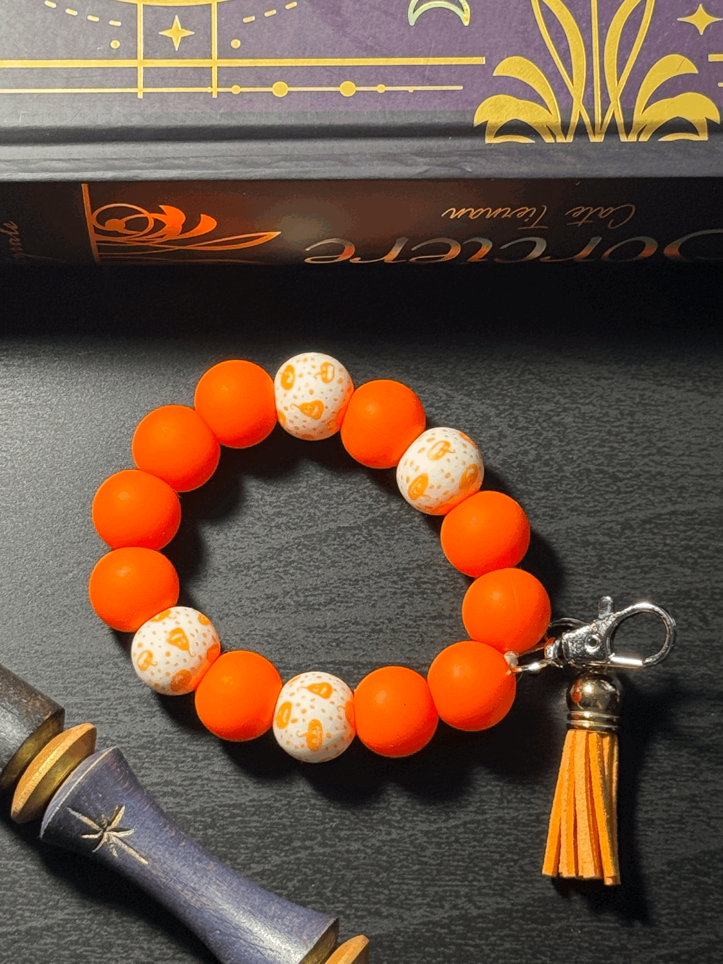 Porte-clé à perles rond - Modèle PCPR004