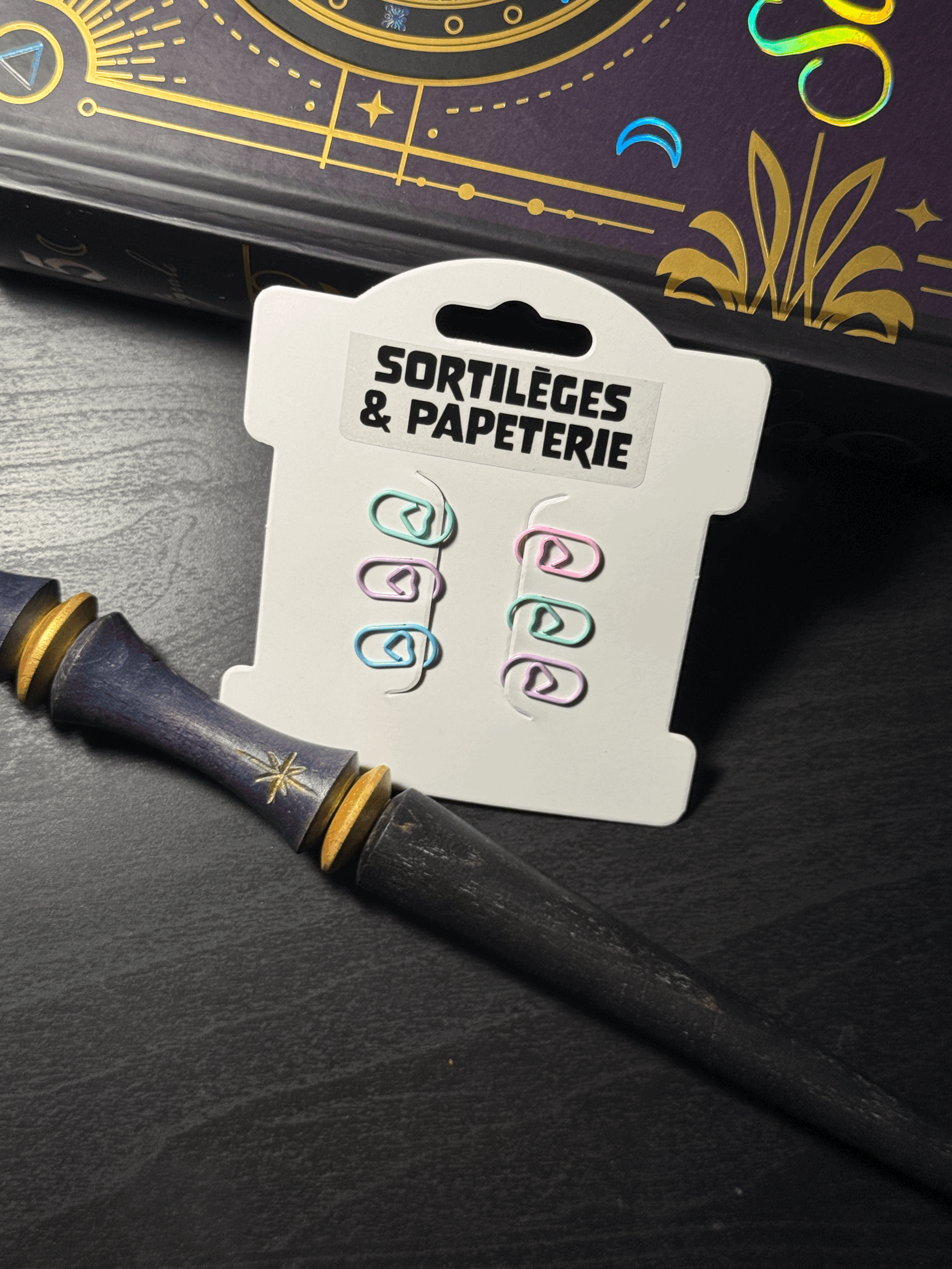 Trombones colorés avec petit coeur