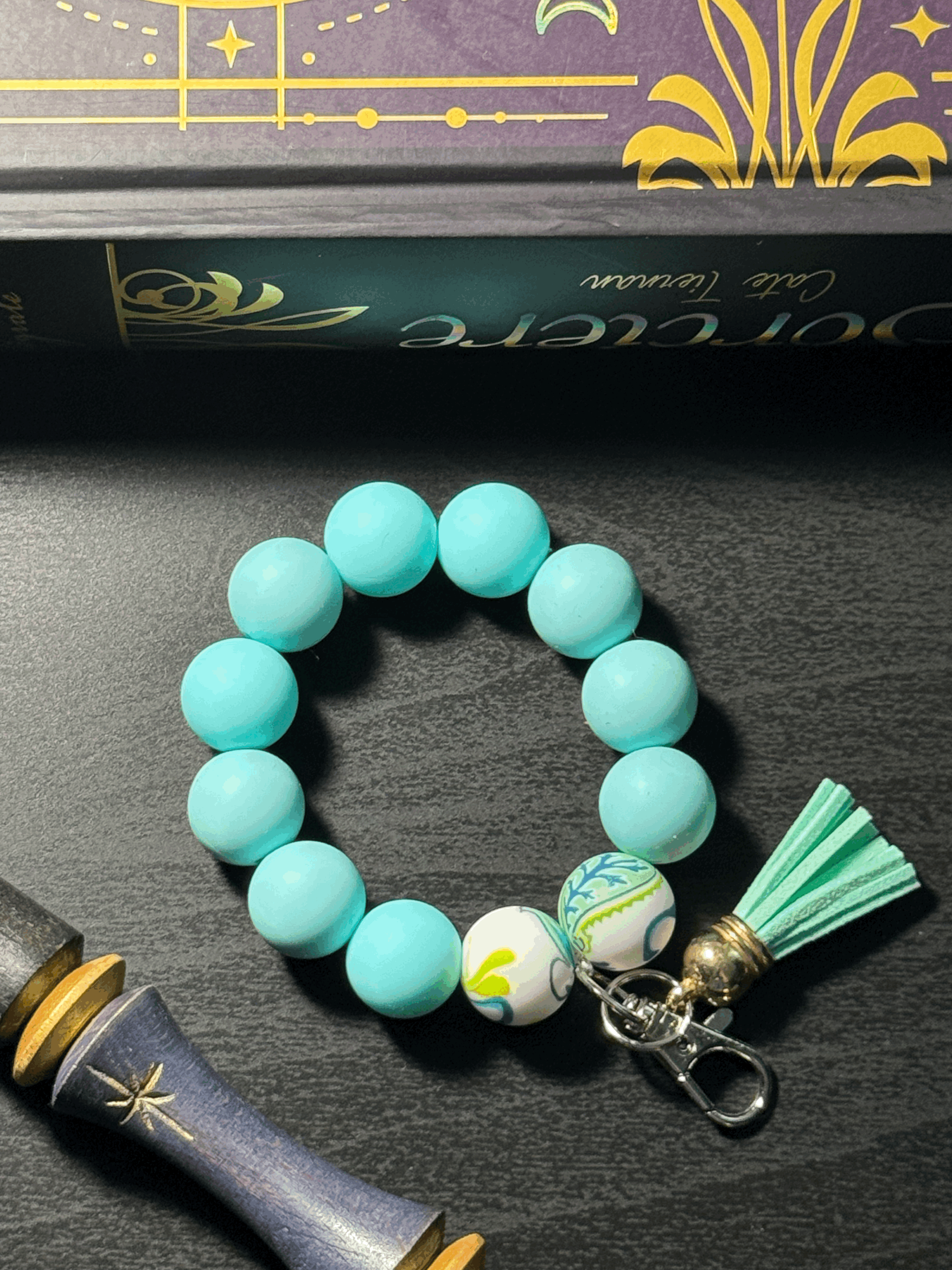 Porte-clé à perles rond - Modèle PCPR005