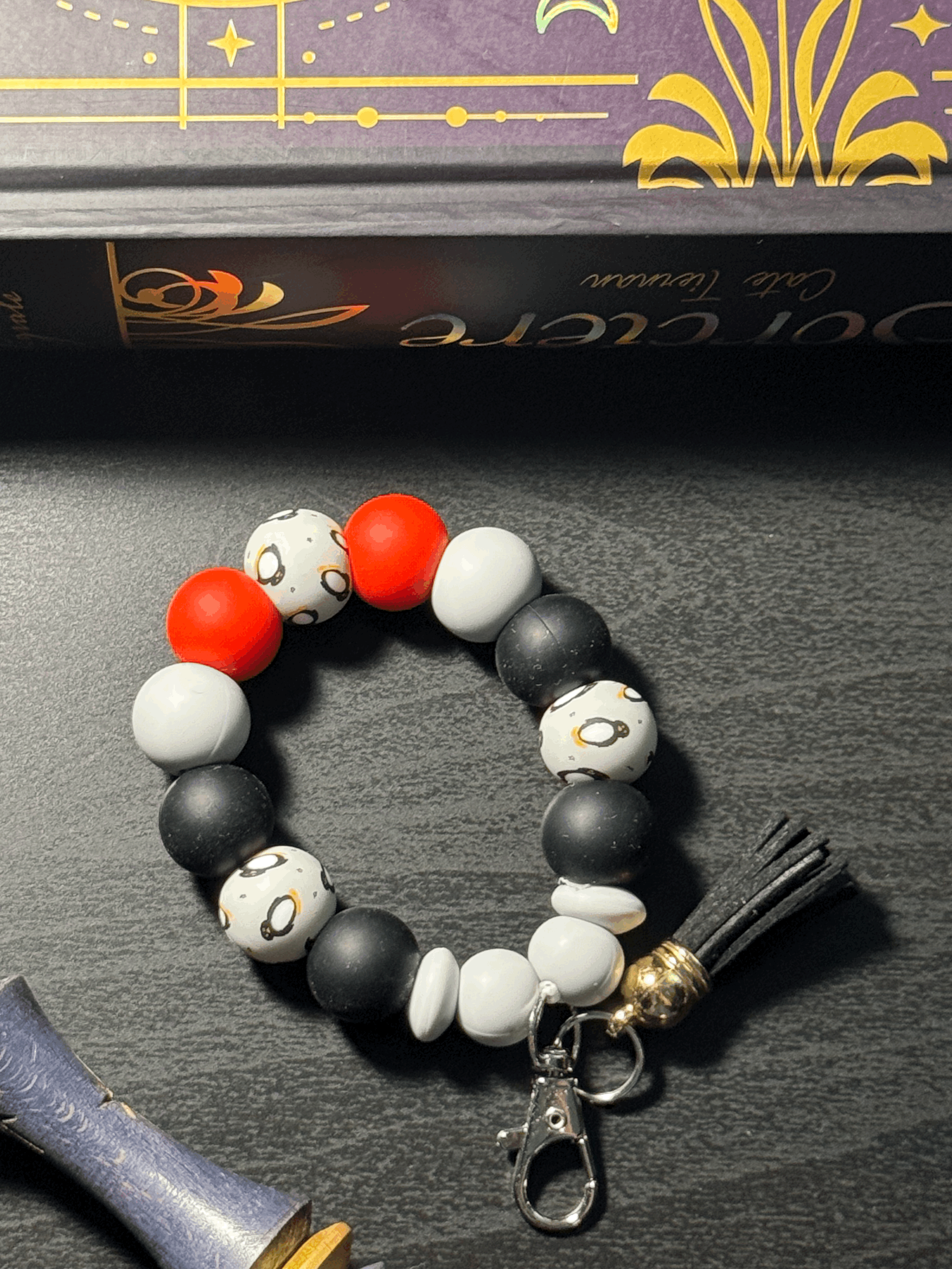 Porte-clé à perles rond - Modèle PCPR014