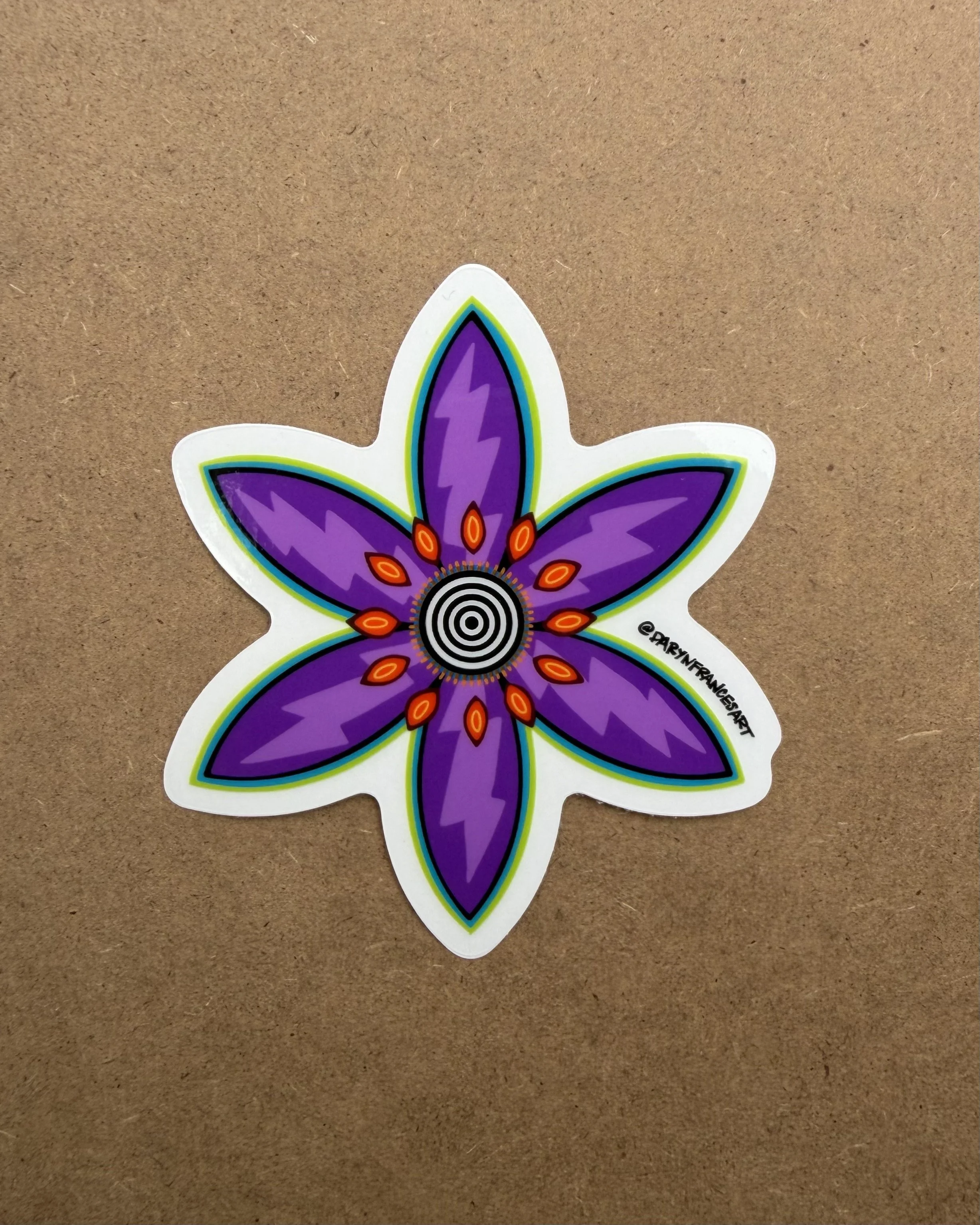 Electric Daisy lilac (smaller) sticker