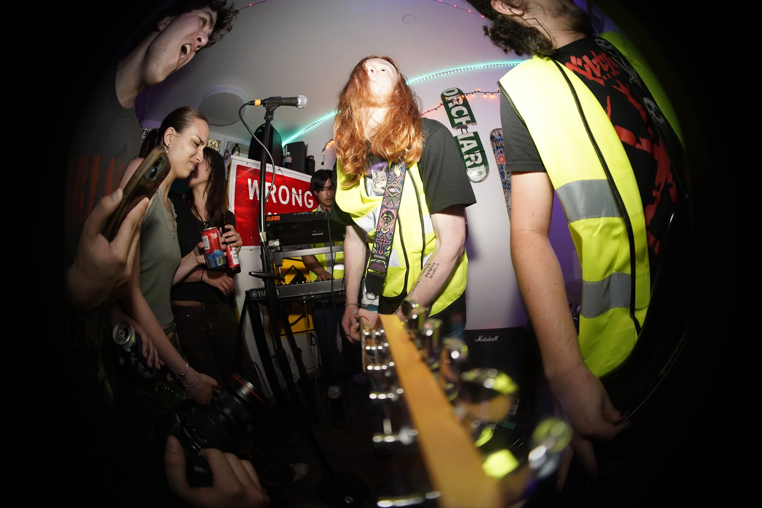 Ryan playing guitar at the party.