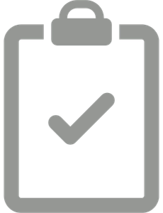 Clipboard with a checkmark on paper