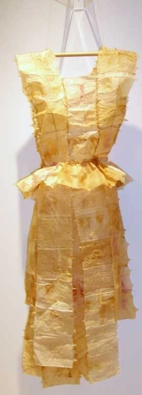  Mother's Dress  
Hand sewn teabags
