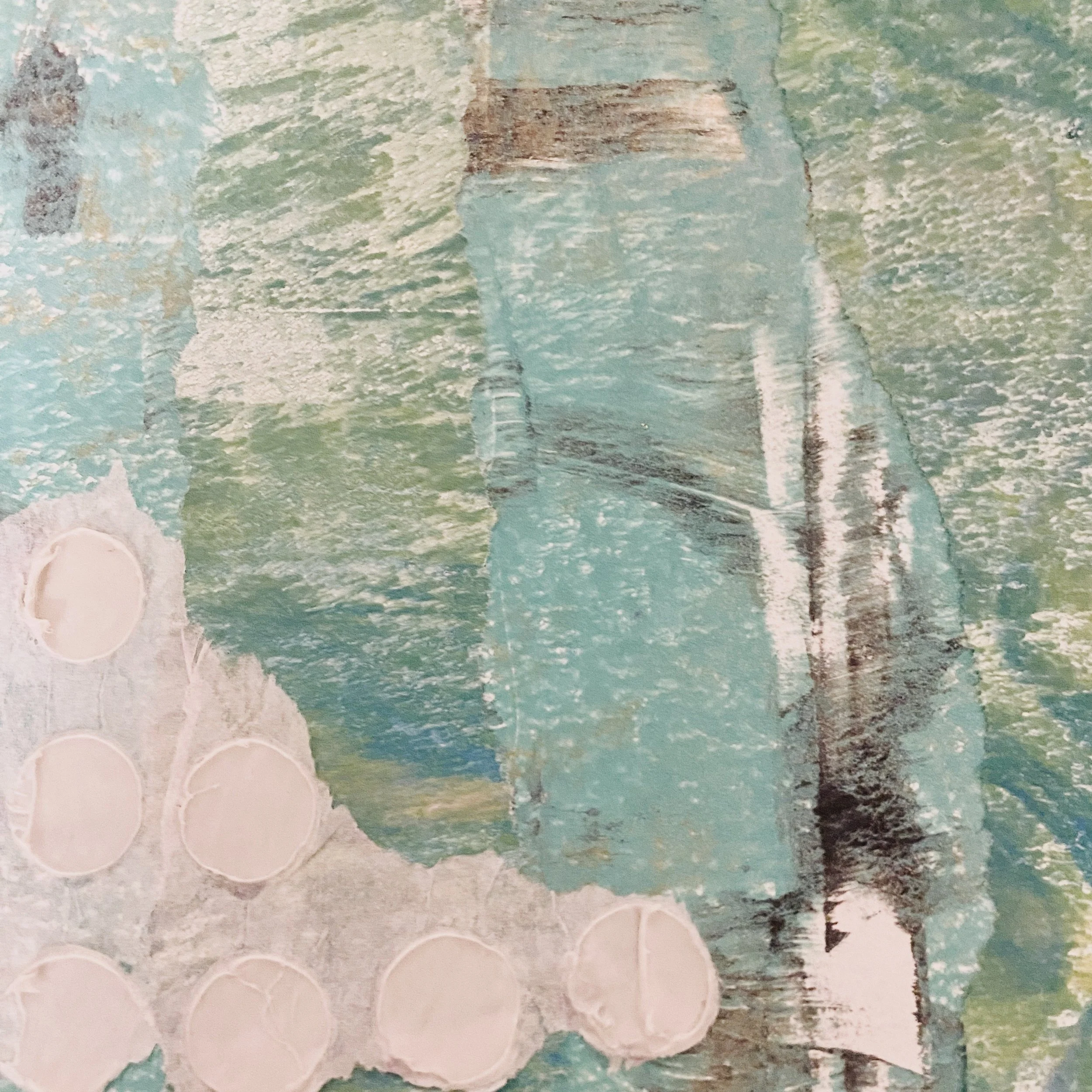  Bubbling  
Geli print collage
Approx. 4X4"