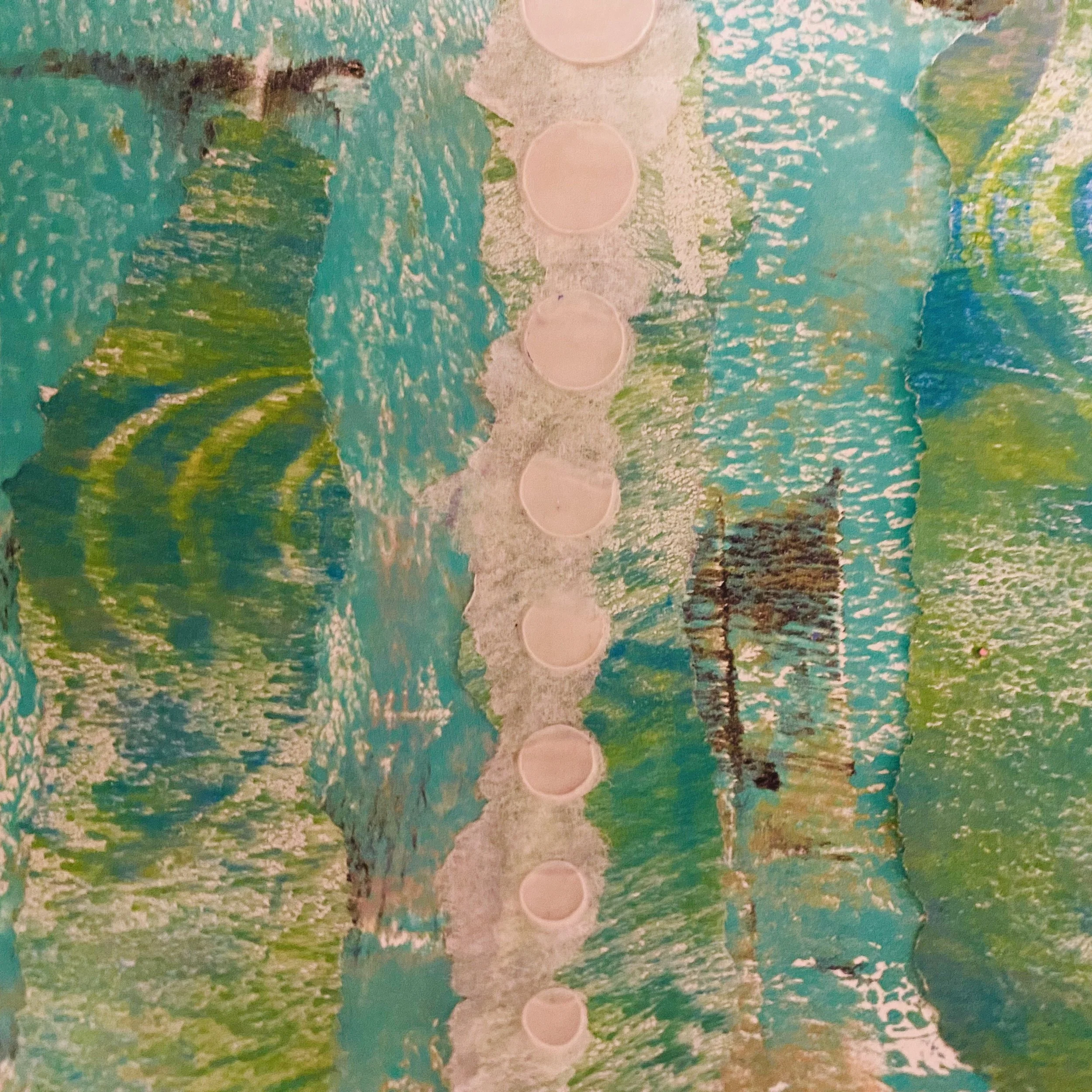  Untitled  
Geli print collage
Approx. 4x4"
