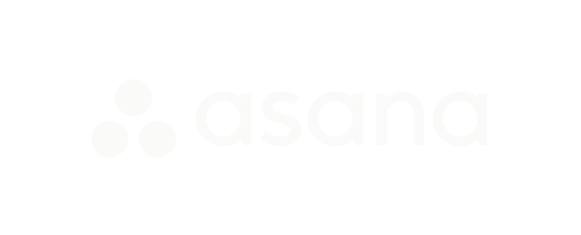 Asana logo with three circles arranged in a pyramid and the word 'asana' in lowercase letters.