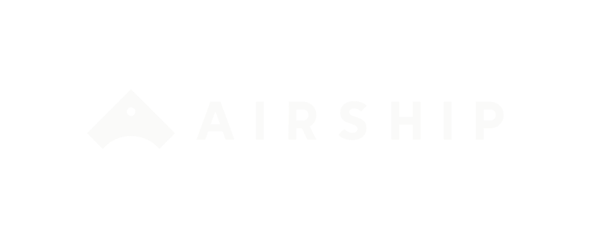 Black background with a white stylized rocket logo and the word 'AIRSHIP' in bold white letters.