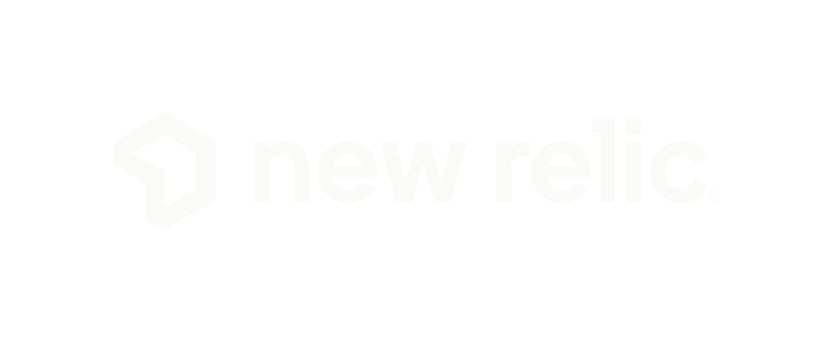New Relic logo in white on a black background.