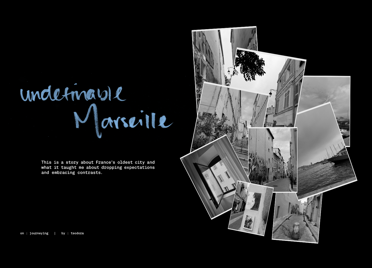 Undefinable Marseille | An Essay by Teodora Nicolae | on : journeying | The Observatory | teodoranicolae.com | words + photography © 2026 all rights reserved