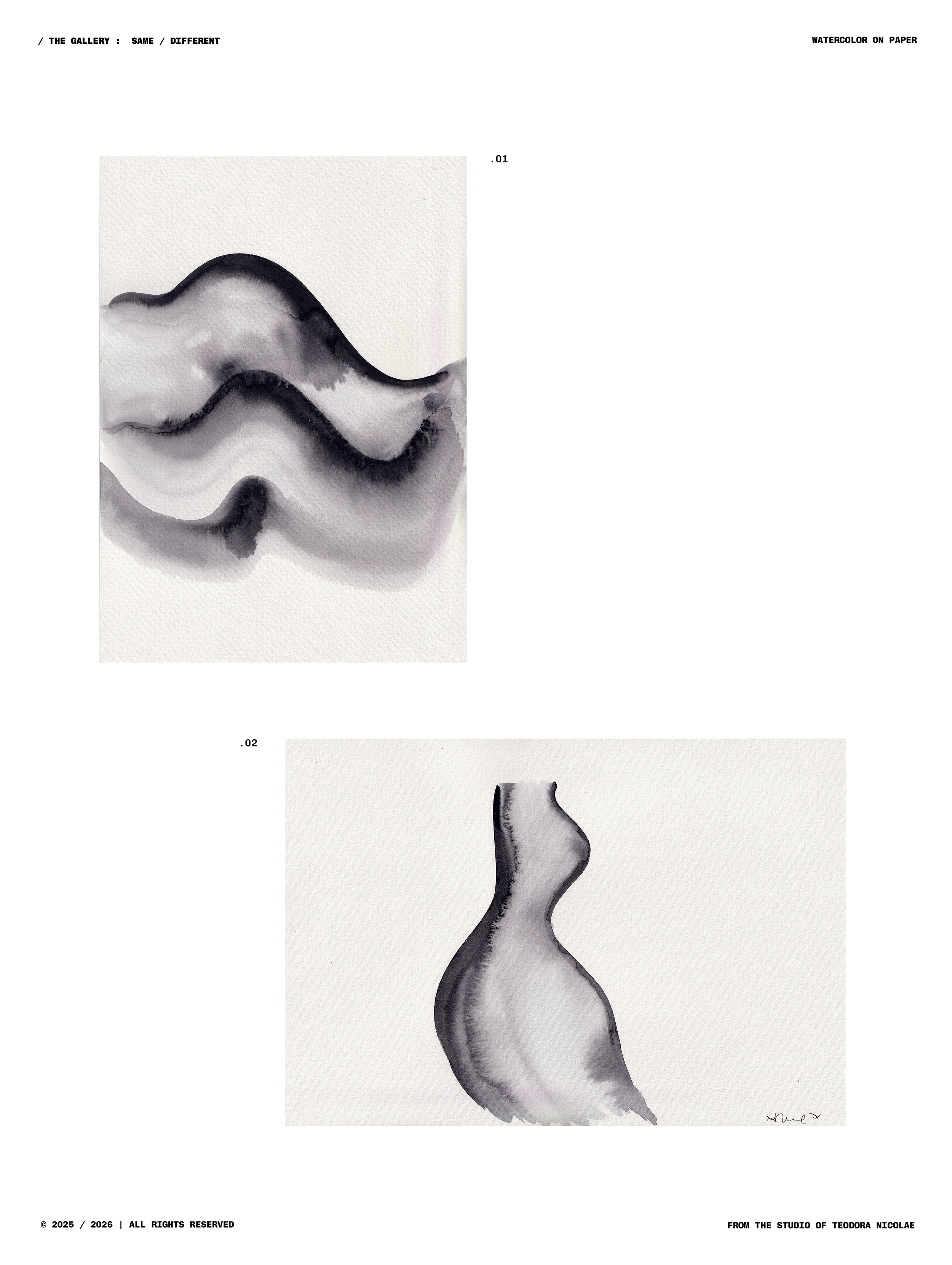 SAME / DIFFERENT : a fine art series by Teodora Nicolae | The Gallery | teodoranicolae.com | © 2025 / 2026 all rights reserved
