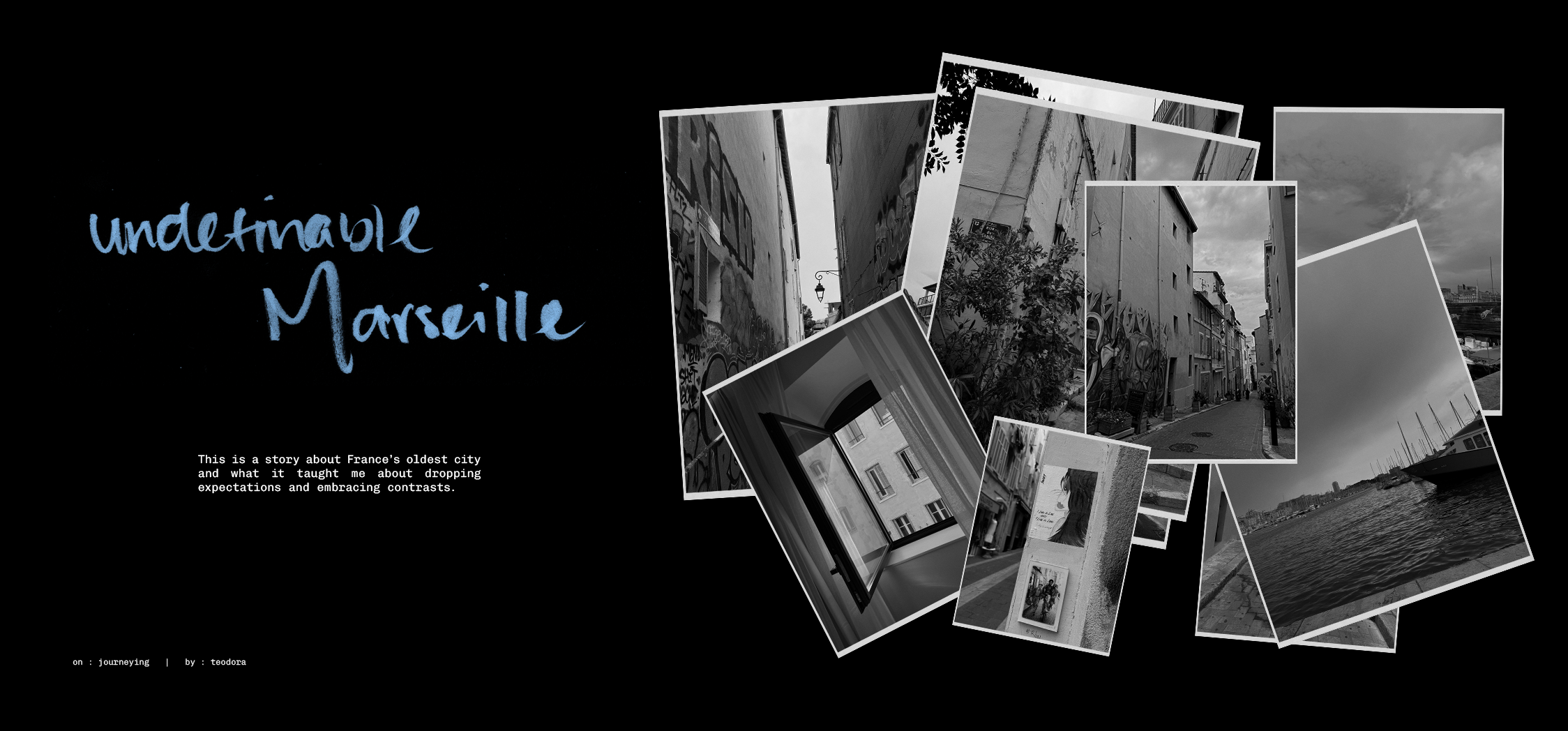 "Undefinable Marseille" | An Essay by Teodora Nicolae | The Essays | The Observatory | on : journeying | teodoranicolae.com | pictured : Marseille, France | photography by Teodora Nicolae | © 2026 all rights reserved