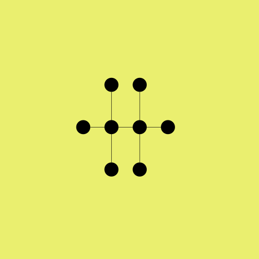 Black geometric icon symbolising improving website performance with CRO with neuromarketing on yellow background