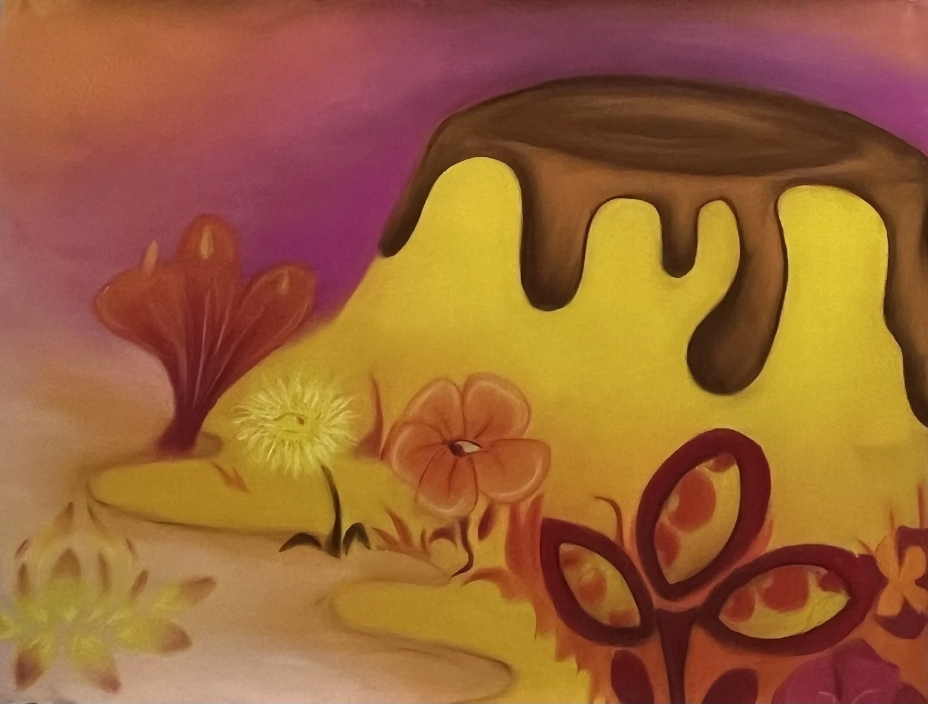 Lemon Souffle and Lime, Pastel on Cotton Paper, 2 panels, 22x30 in