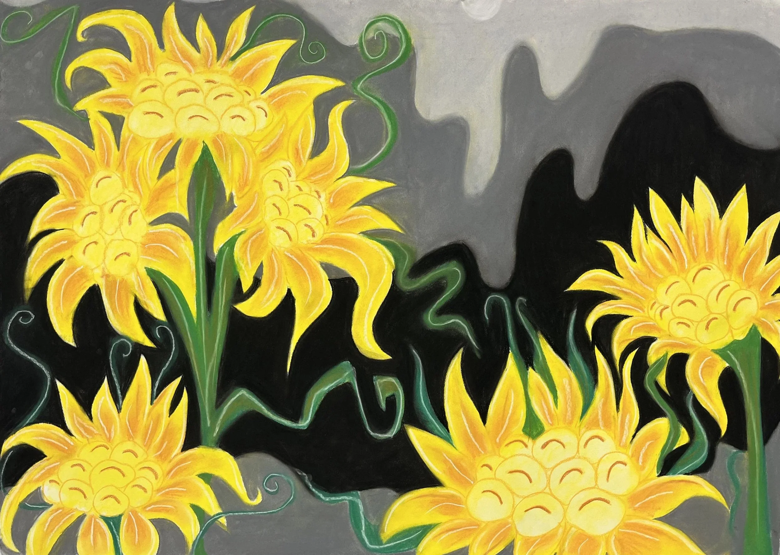 Stupid Color, Pastel on cotton paper, 29x41 in