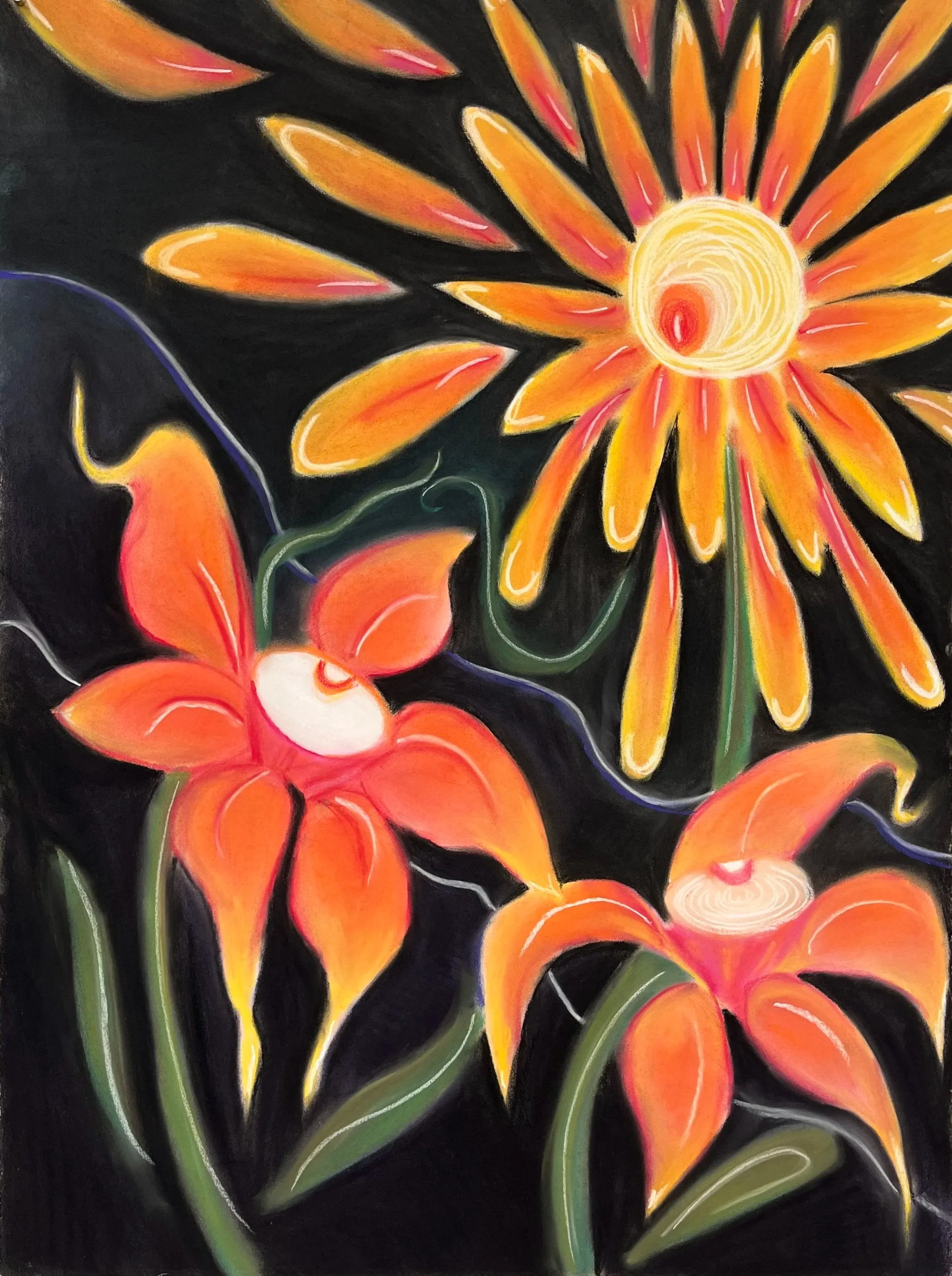Untitled, Pastel on Cotton Paper, 22x30 in