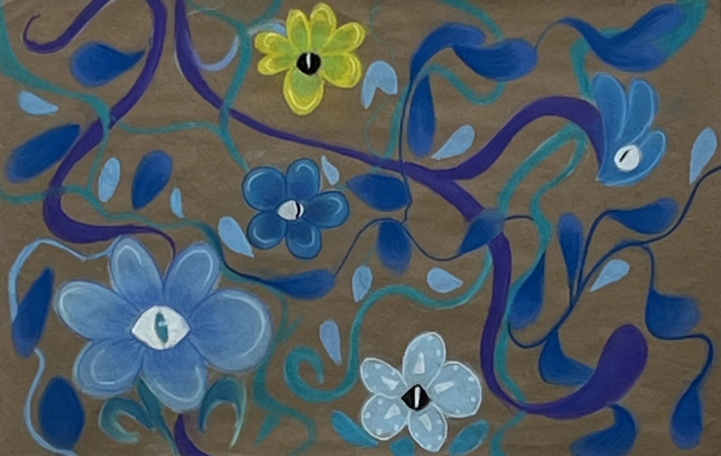 Untitled Wallpaper(?), Pastel on Butcher Paper