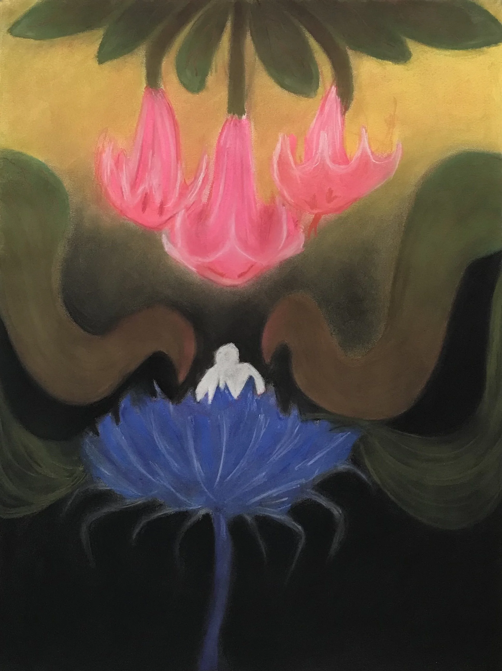 Warm With Cool, Pastel on Mixed Media Paper, 18x24