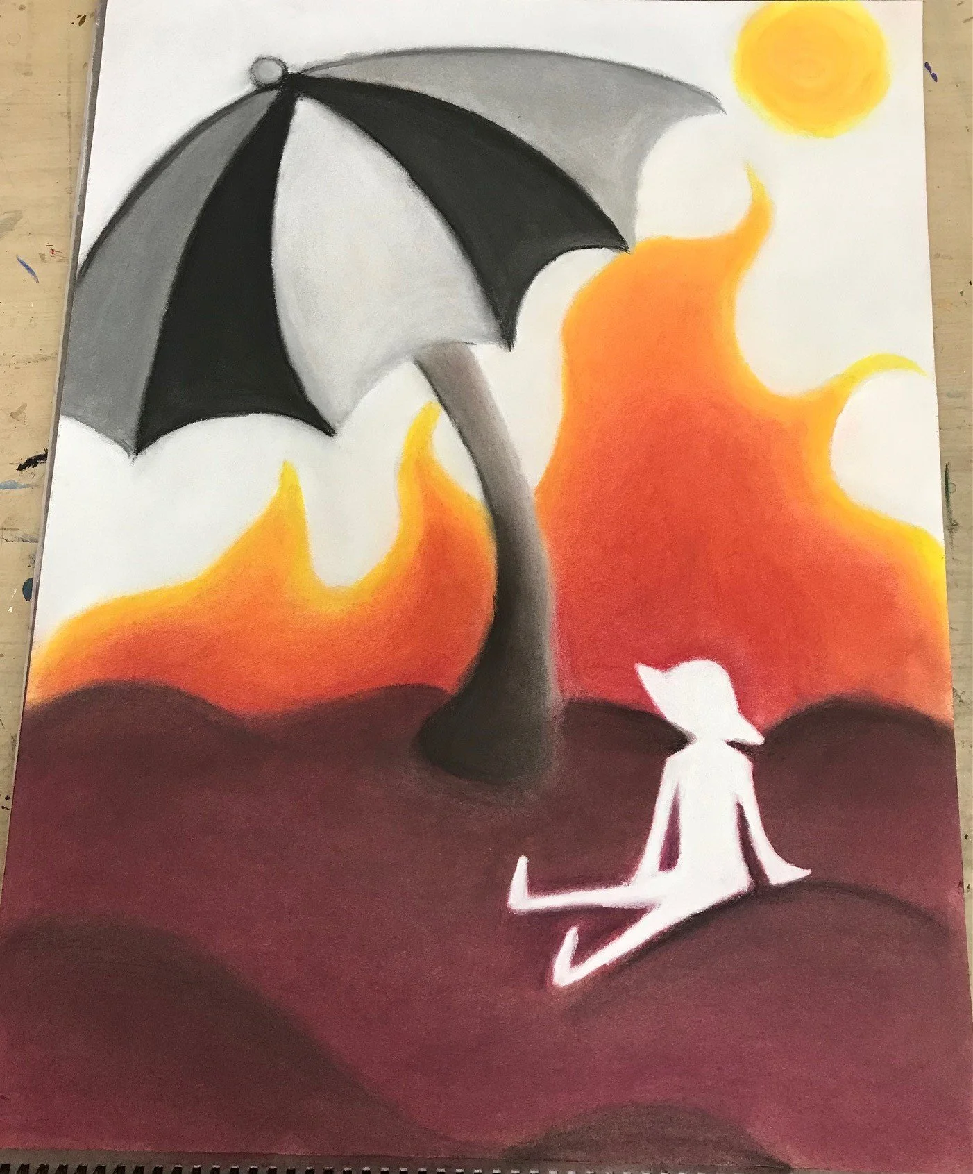 Untitled Diptych, Pastel on Mixed Media Paper, 18x24 in