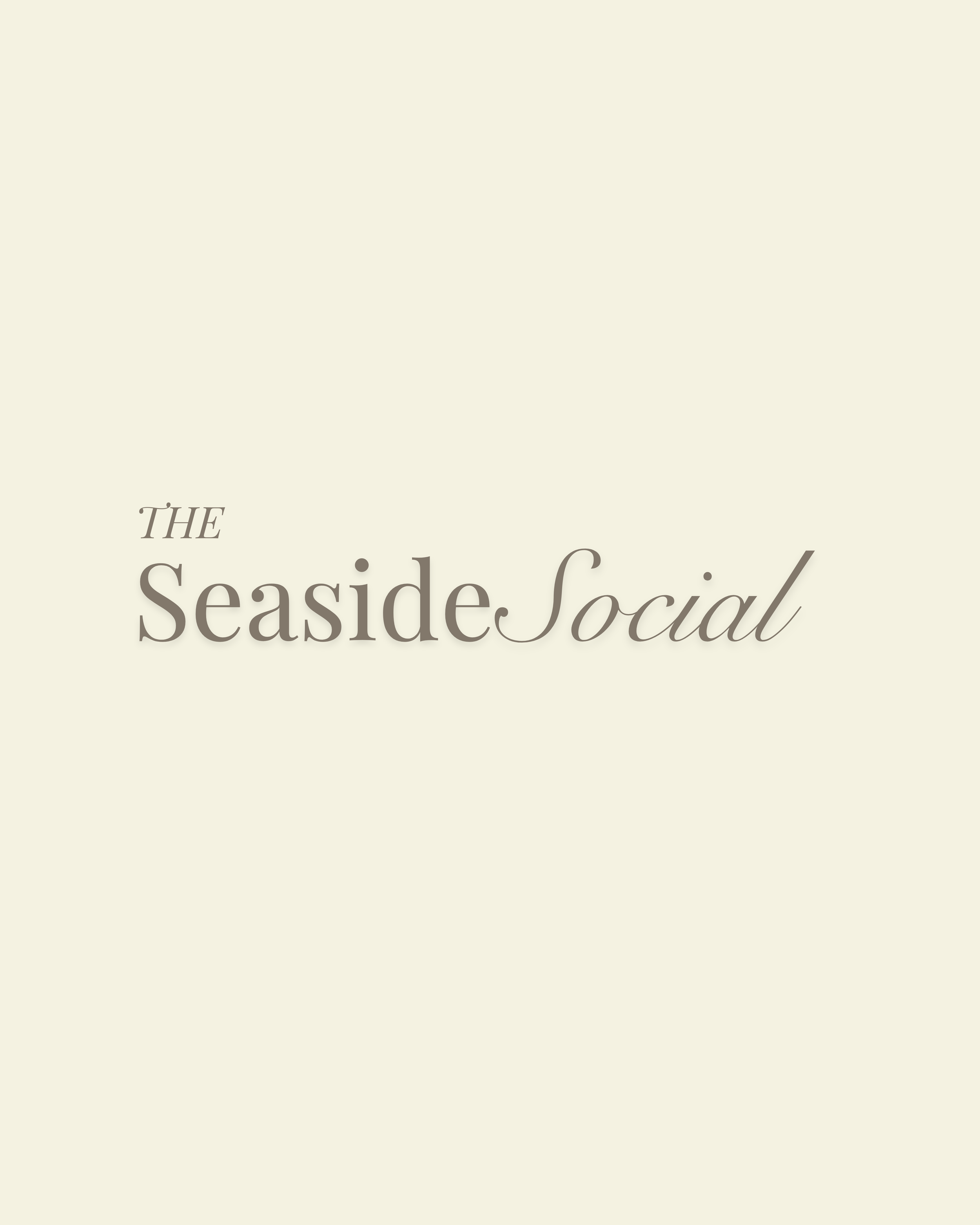 Book cover titled 'The Seaside Social' in elegant font on a pale background.
