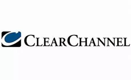 Clear Channel logo with a swirl icon and bold black text