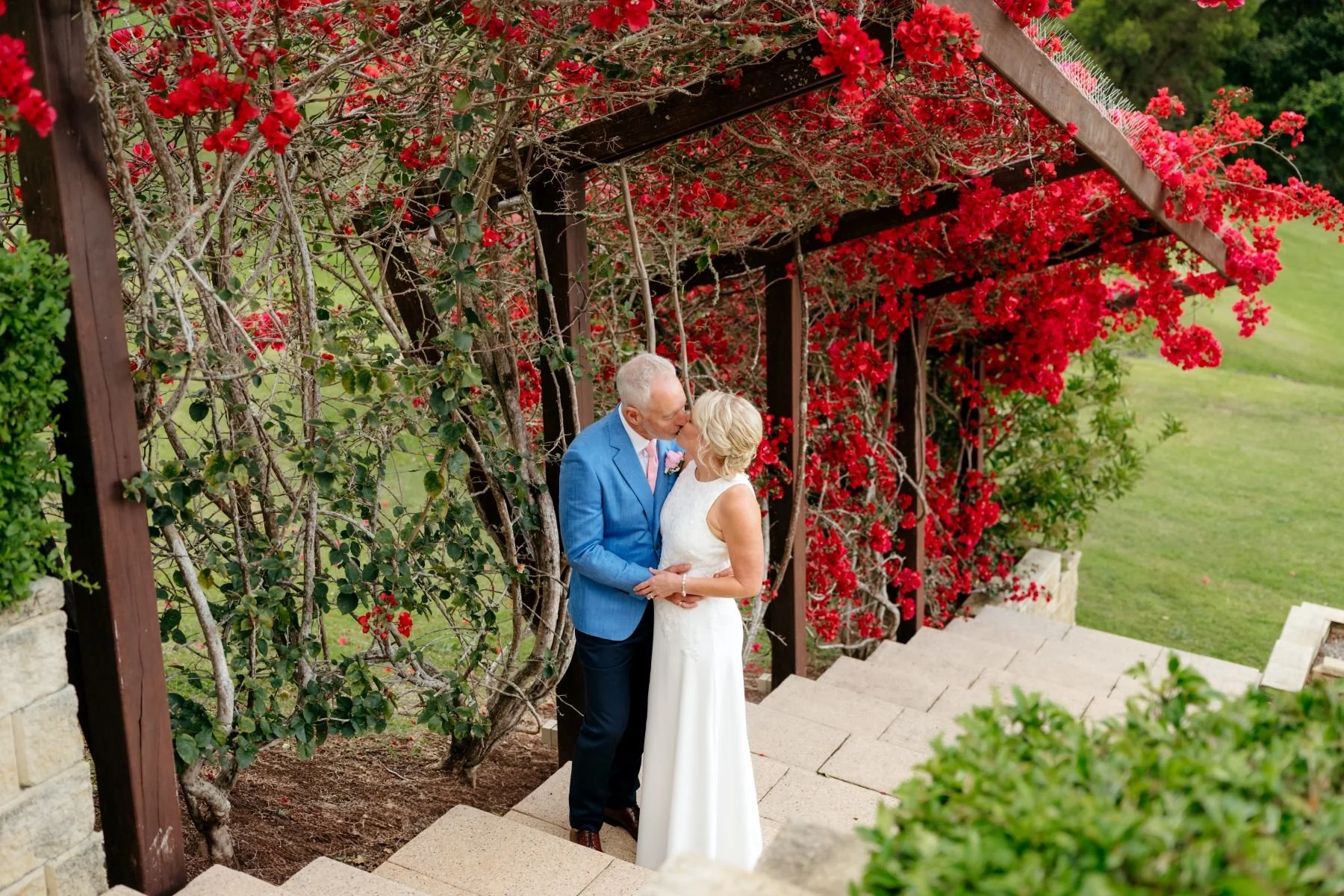 Bride & Groom Portraits on Stairs