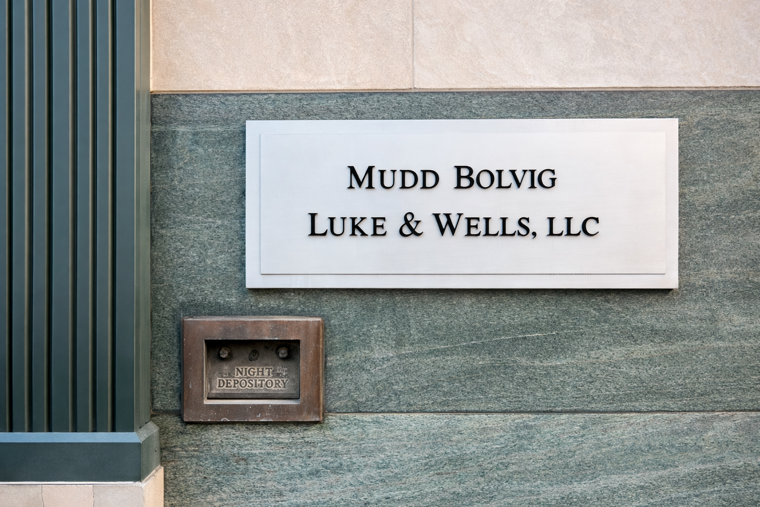 Company nameplate and night depository.png