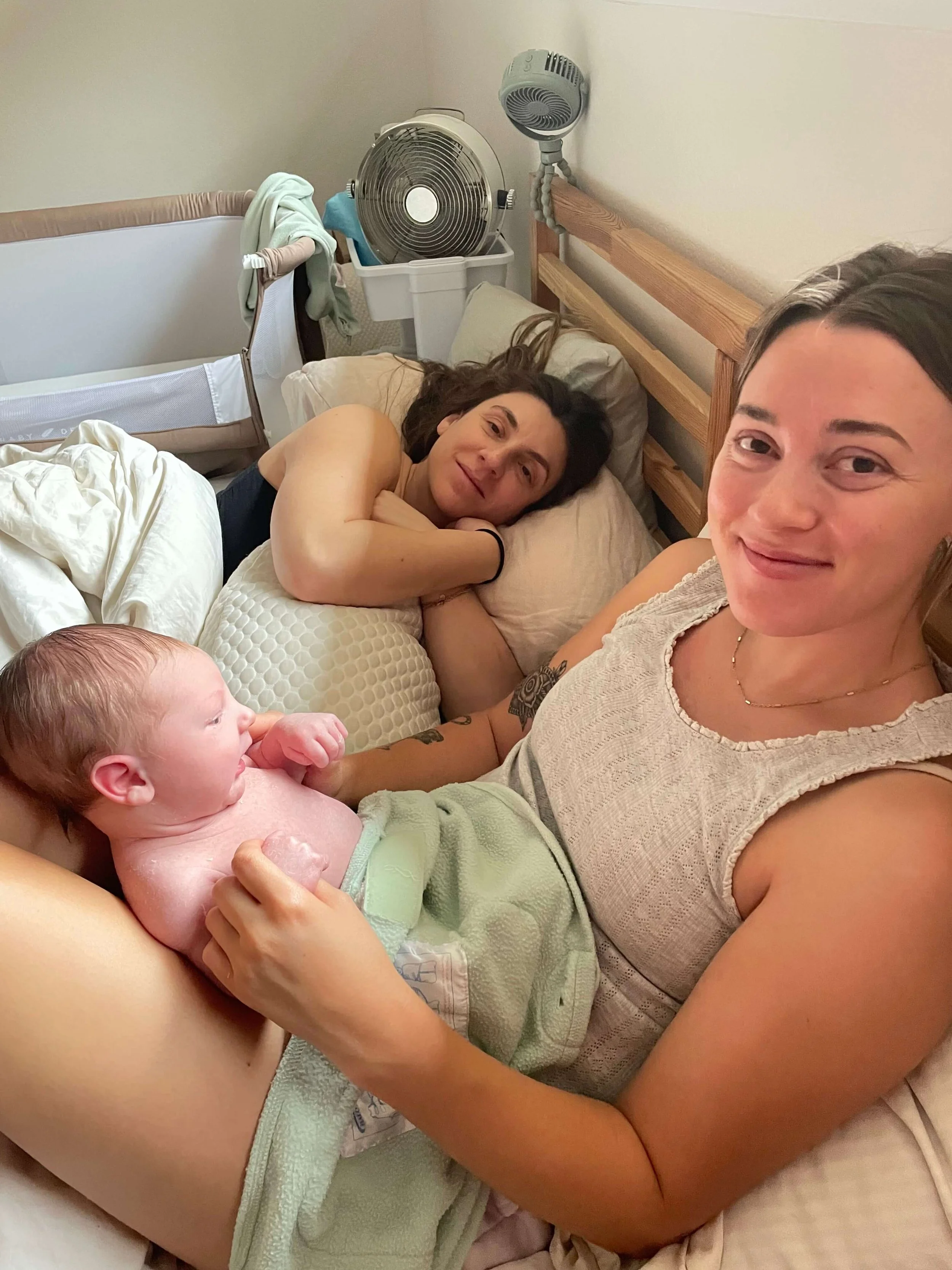 testimonial photos with postpartum doula, new mother and newborn help with postpartum care in the 4th trimester in southern california.