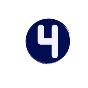 White stylized lowercase h inside a dark blue circle