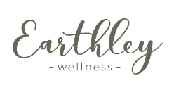 Logo with the text 'Earthley Wellness' in elegant green script