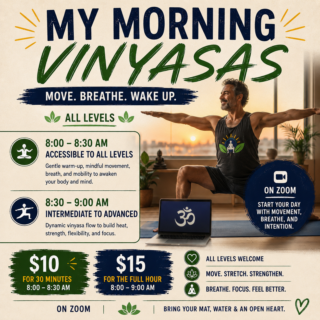 Morning Online Vinyasa (All Levels)