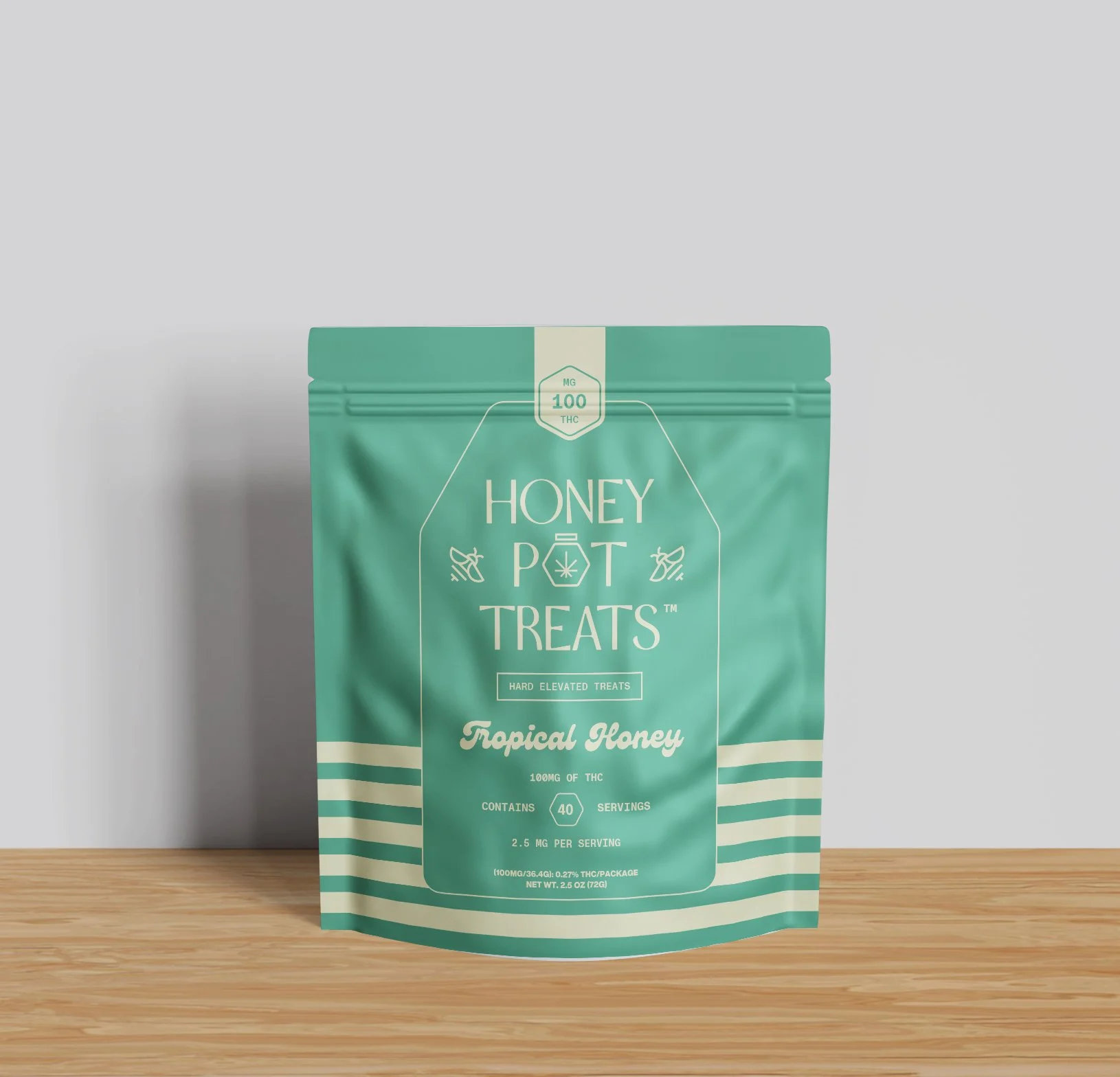 Aquamarine pouch - Honey Pot Hard Elevated Treats - Tropical Honey