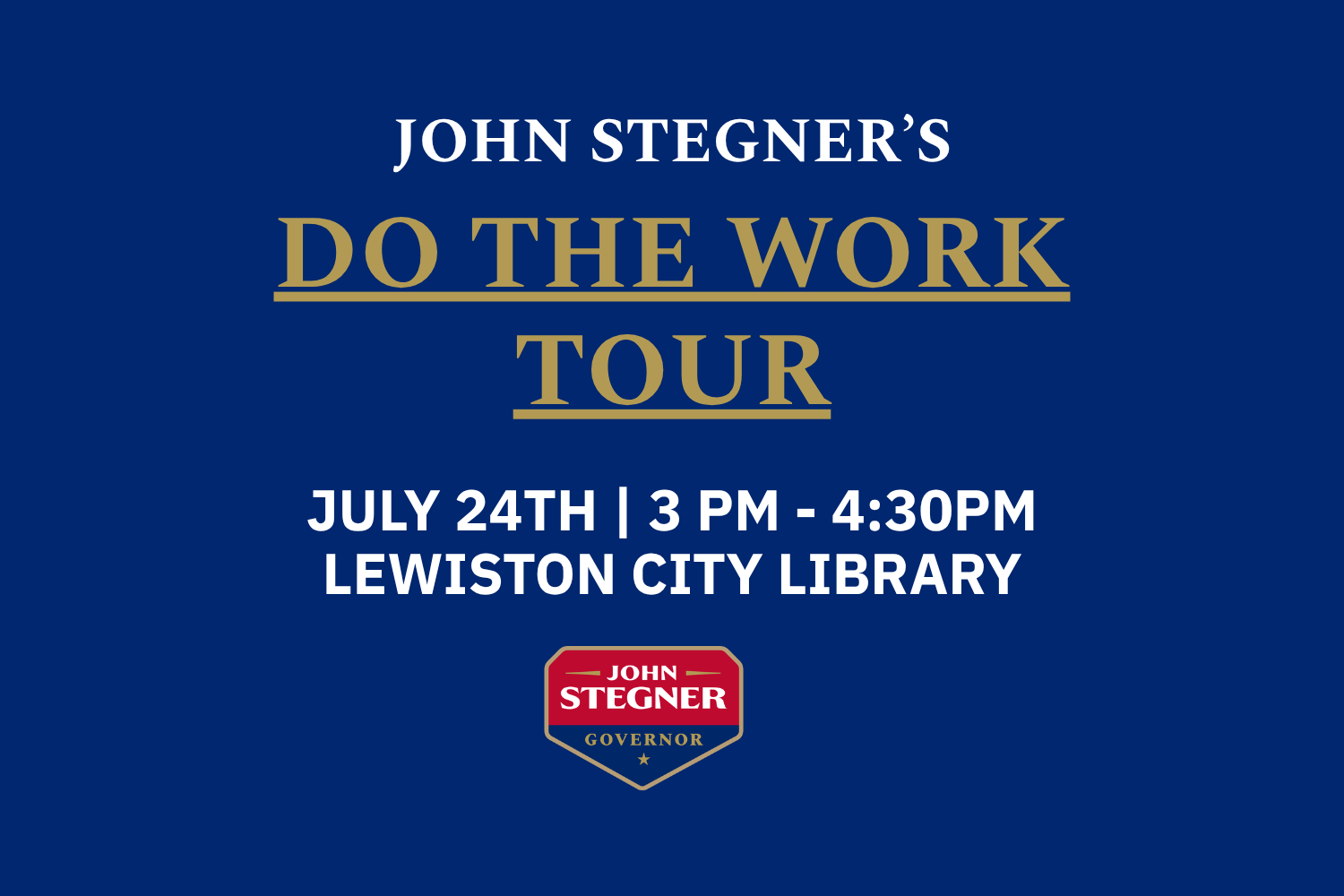 Join John in Lewiston
