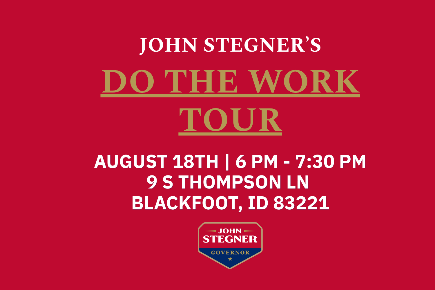 Join John in Blackfoot