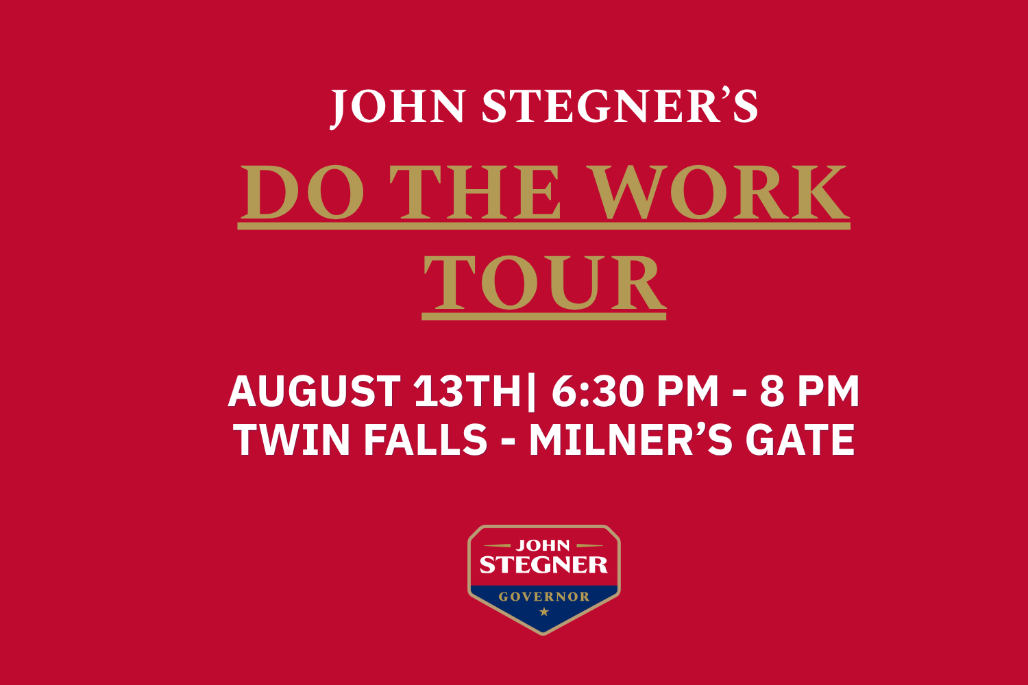Join John in Twin Falls