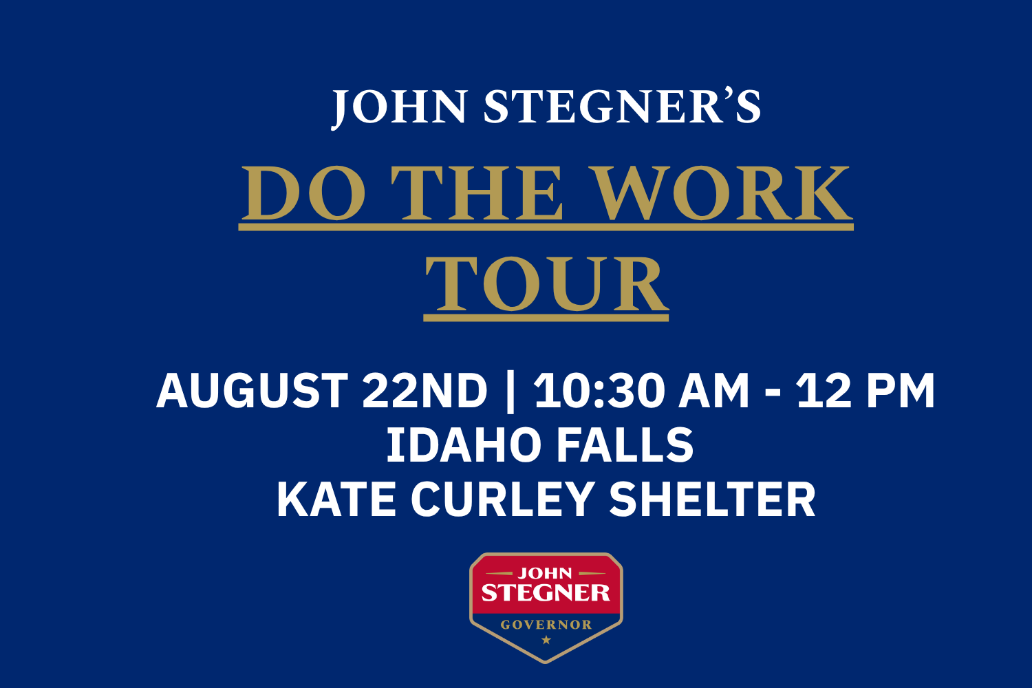 Join John in Idaho Falls
