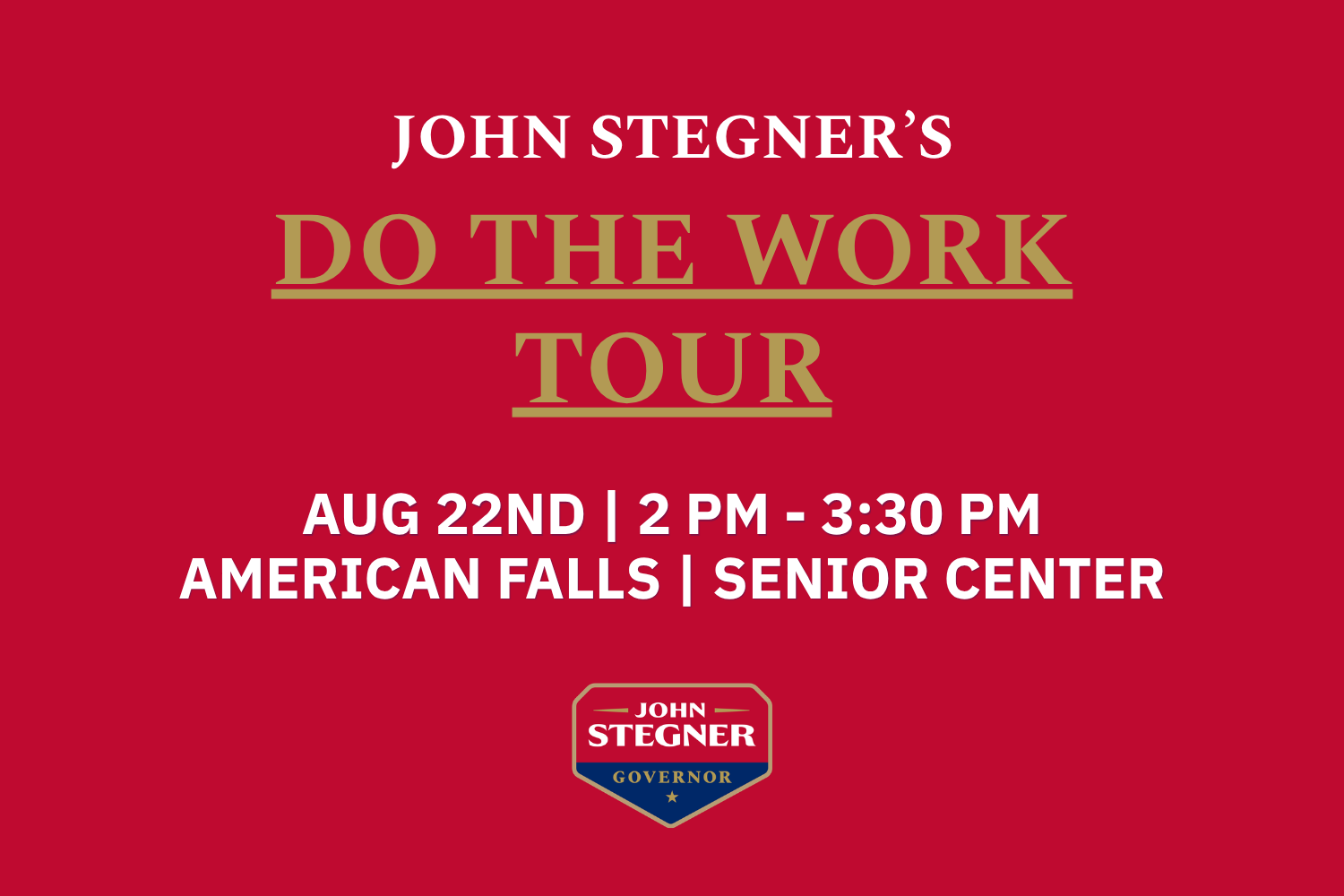 Join John in American Falls