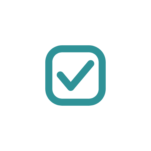 Checklist icon with a checkmark inside a square