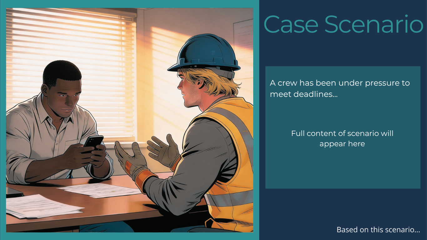 PDF - Worksite - Work Pressure & Deadlines - "Nothing is going to change"