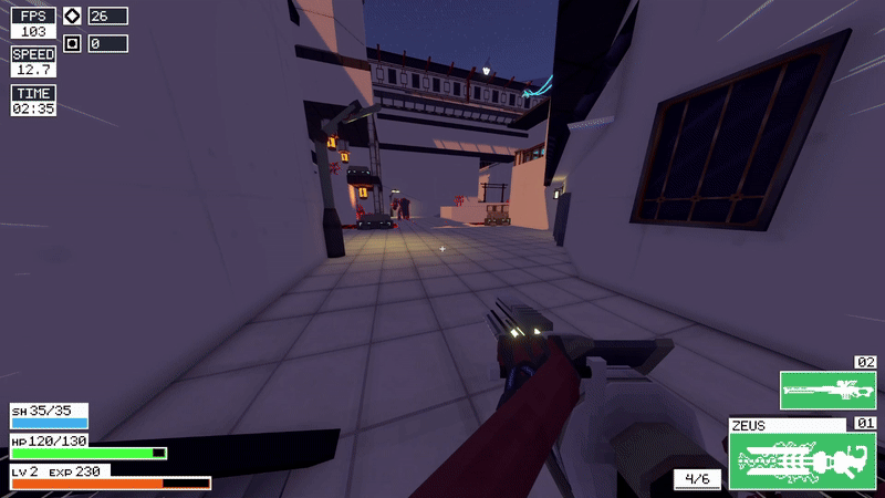 The Zeus atomic cannon and the Poseidon sniper rifle take down Servitoids from afar