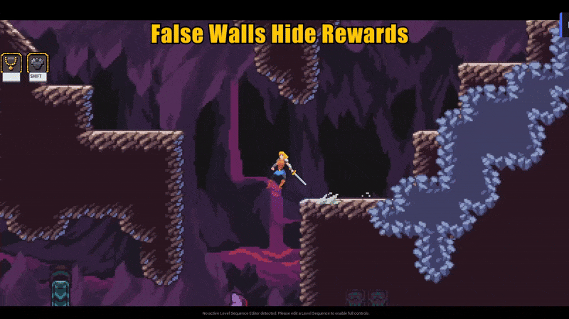 Some walls hide secrets and collectibles behind them!