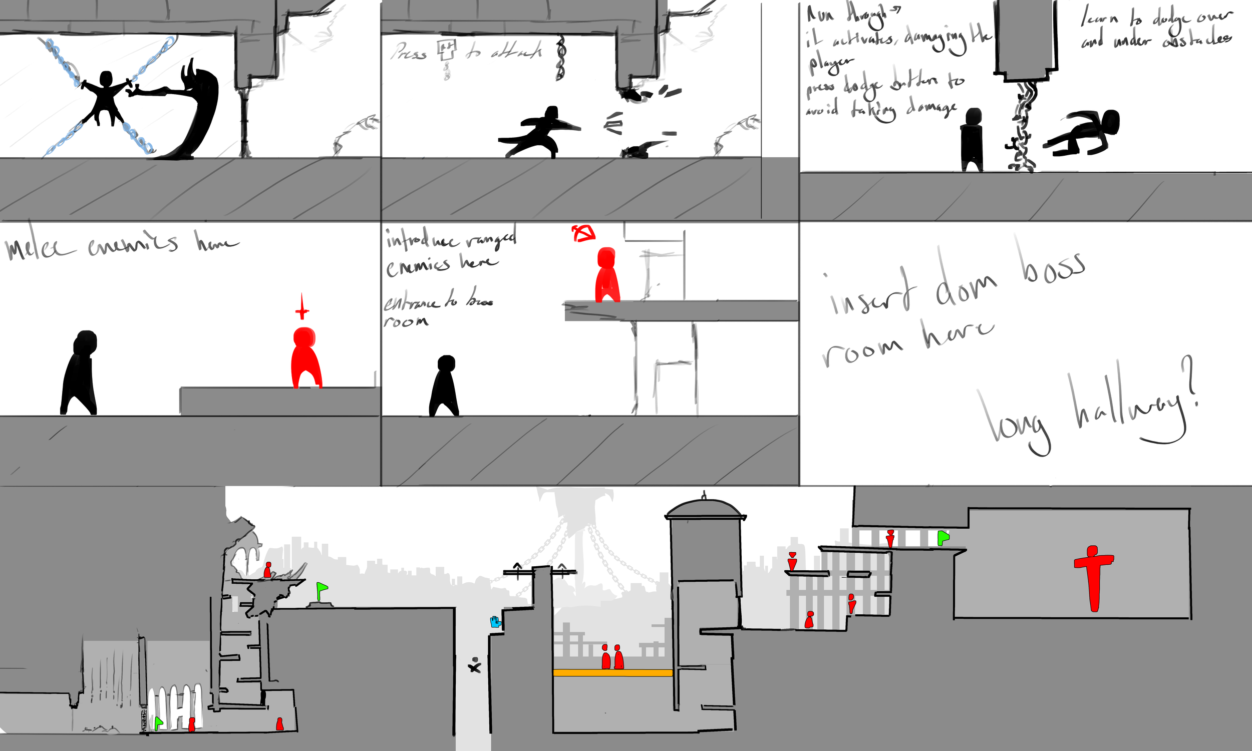 Getting the tutorial right was our first step, and you can see both design and art coming together here to get those ideas down