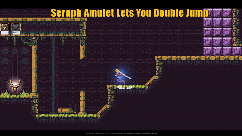 Item #5: Seraph Amulet. Allows you to jump again in the air to reach new heights!