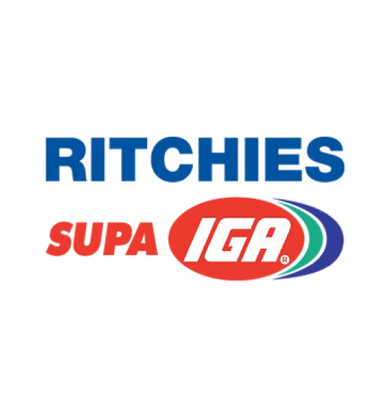 Richie's IGA grocery store logo with blue, red, green, and white colors.