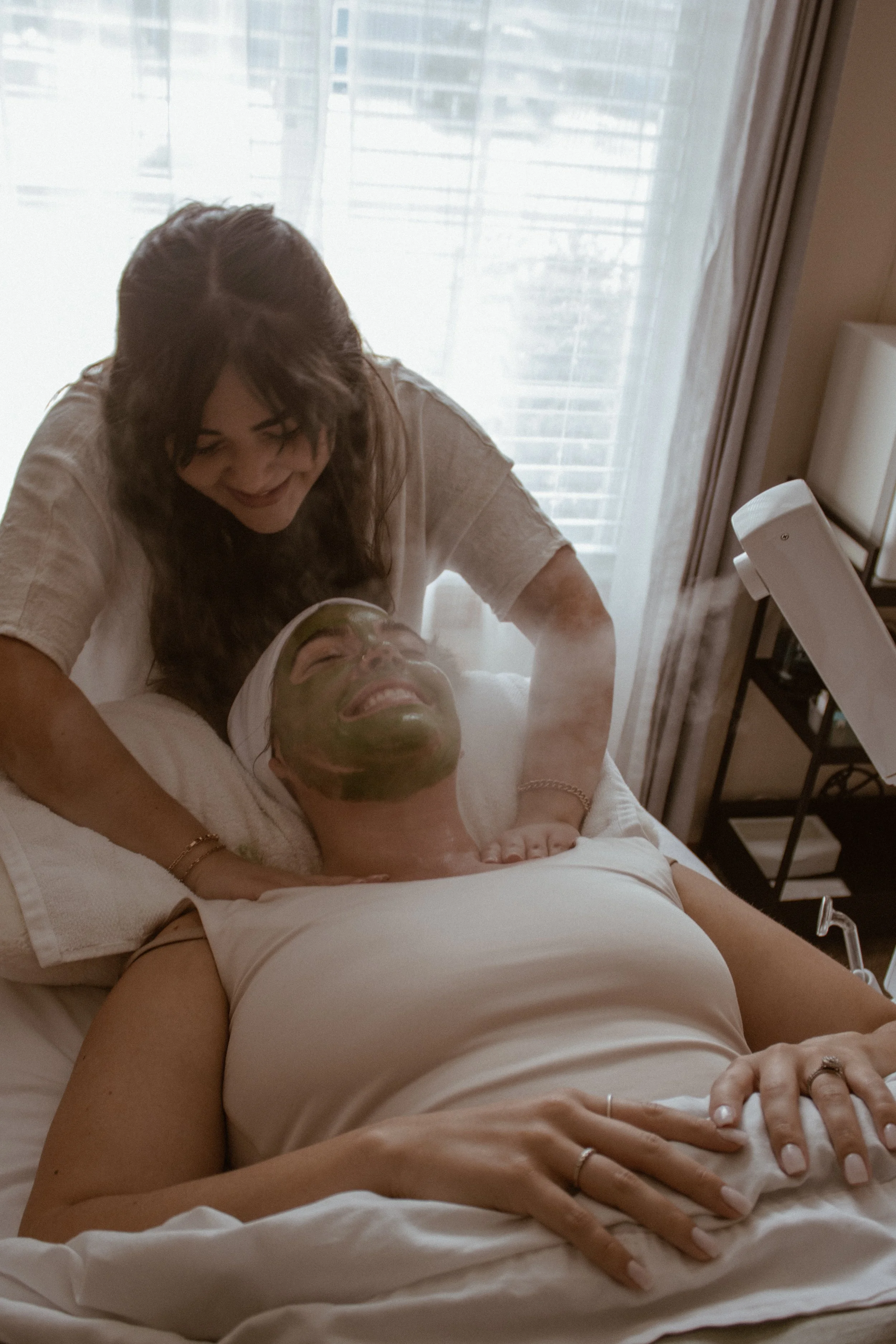 Esthetician performing the Glow Revive Facial with a nourishing mask and steam treatment at Naked Skin in Vancouver, Washington.”